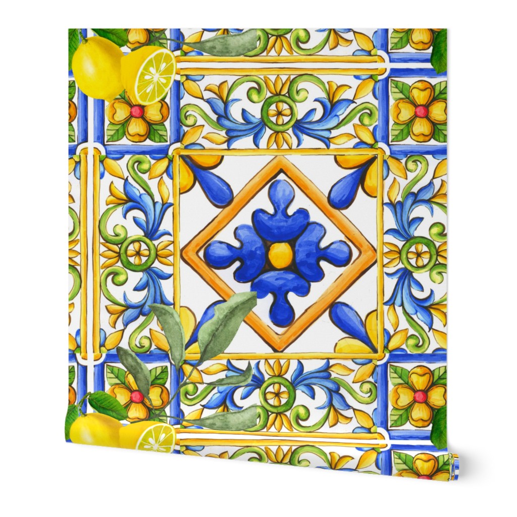 Mediterranean tiles,majolica,mosaic art