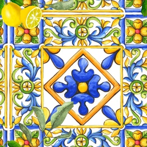 Mediterranean tiles,majolica,mosaic art