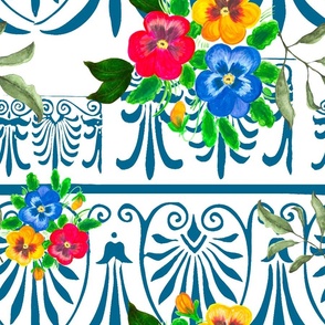 Mexican style,flowers,pansy,pansies