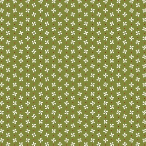 Pinwheel - Olive and Red - Small Scale