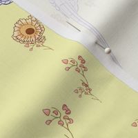 Peacock floral yellow 