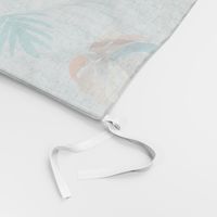 Tropical, Colorful, Beach, Monstera, Leaves, Blue, Watercolor, Summer, Spring, Duvet, Bedding, JG Anchor Designs by Jenn Grey