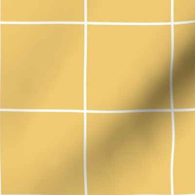 Grid / simple minimal geometric check pattern white on yellow