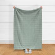 Grid / simple minimal geometric check pattern sage green