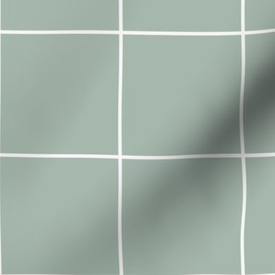 Grid / simple minimal geometric check pattern sage green