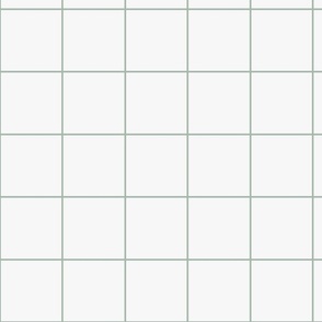 Grid / simple minimal geometric check pattern sage green on beige