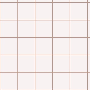 Grid / simple minimal geometric check pattern brown on beige