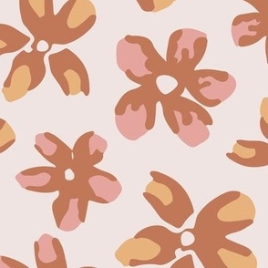 Blossom Fun pink vibes / abstract and playful floral pattern 