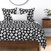 Blossom Fun black and white / abstract playful floral pattern