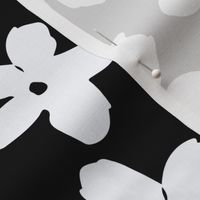 Blossom Fun black and white / abstract playful floral pattern