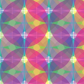 overlapping circles pink to purple on white