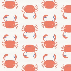 Crabs orange red and blue
