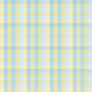 Sky Blue, Baby Blue, Sage Green and Yellow Check