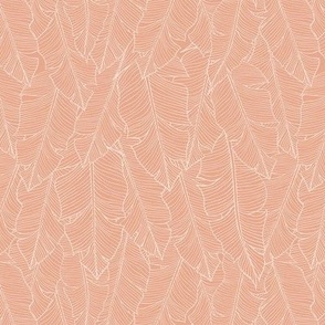 Banana Leaves Line Art S - Light brown 