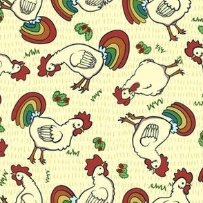 rainbow chickens - Yellow