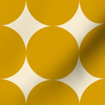 Chekered circles / Mustard 