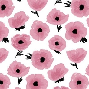 Mauve Abstract Poppies - Small
