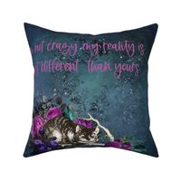 18x18 cushion cover cheshire cat teal
