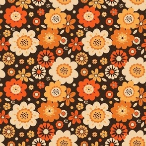 ( small ) Full bloom, 70s, 60s, floral