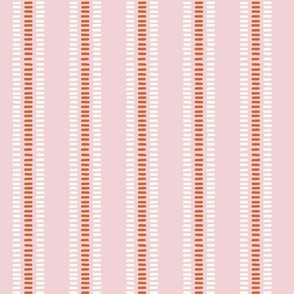 summer stripes narrow/pink with burnt orange