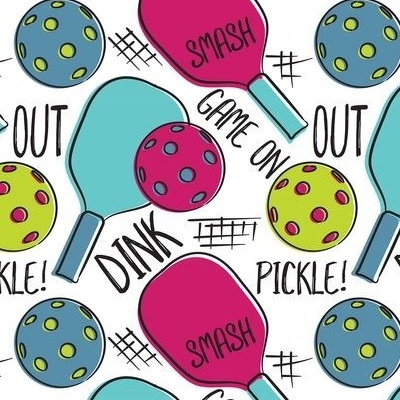 Pickleball Terms Fabric, Wallpaper and Home Decor | Spoonflower