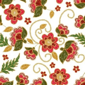 Ukrainian floral flower embroidery folk art