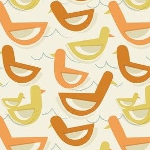 Get Your Ducks in a Row - Small Mandarin on Linen