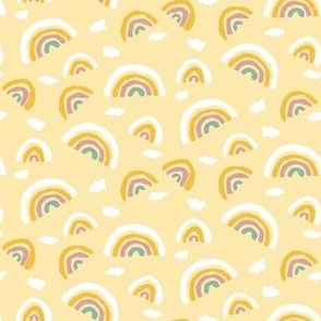 rainbows on yellow