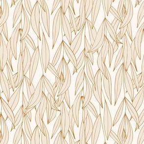 Whispering Willow Warm (leaves | botanical | foliage | beige)