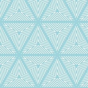 Turquoise Teal and White Tribal Triangle Geometric