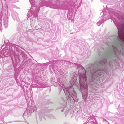 Pink Horses and Roses