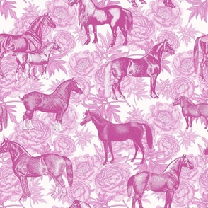 Pink Horses and Roses