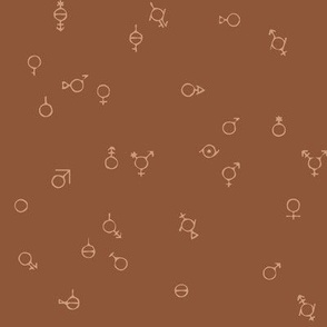 Gender Symbols Brown