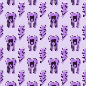 Tooth Lightening Bolts - double purple