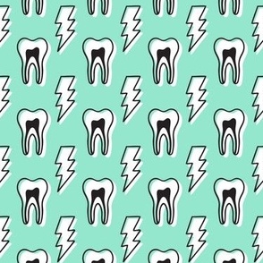 Tooth Lightening Bolts - teal