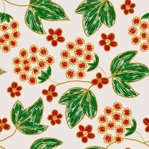  Viburnum berry Ukrainian floral embroidery folk art