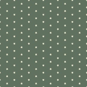 olive Green Flower dot medium