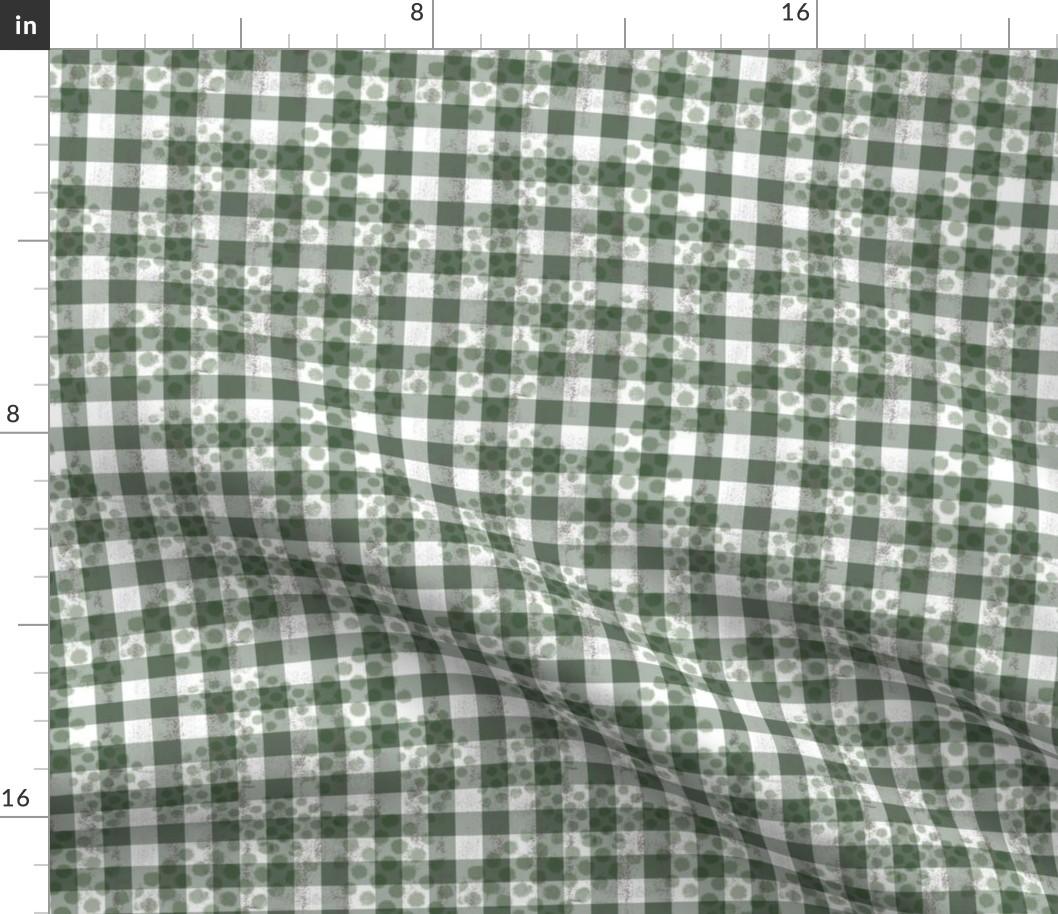 Olive Green Gingham Small