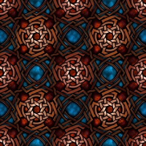 Stained Glass Celtic Knotwork Pattern - V1  Large