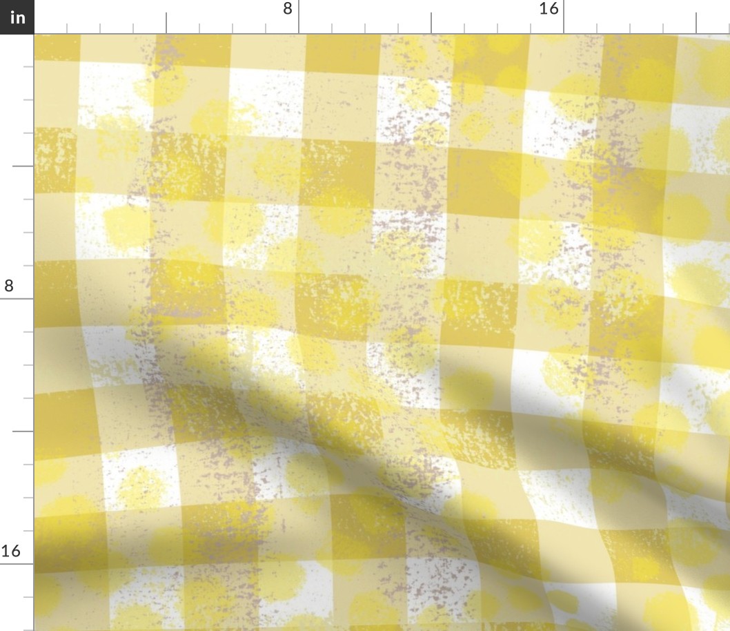 Gold Gingham Rough and Tumble Distressed 2" check Extra 