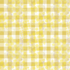 Gold Gingham Rough and Tumble Distressed 1" check