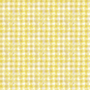 Gold Gingham Rough and Tumble Distressed 1/2" check medium