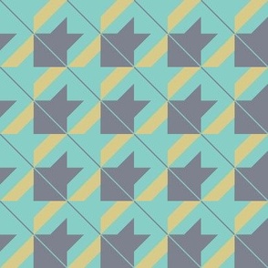 small multicolored 1B mixed up houndstooth