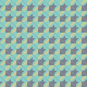 tiny multicolored 1B mixed up houndstooth