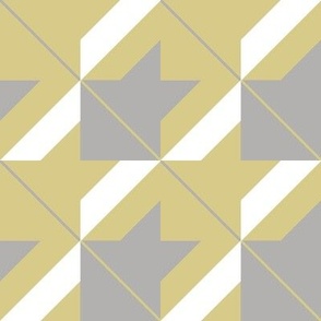 mixed up houndstooth citron white