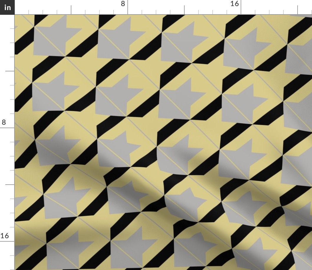 mixed up houndstooth citron