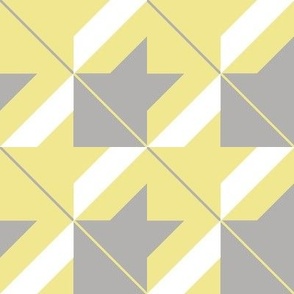 mixed up houndstooth yellow white