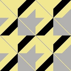mixed up houndstooth yellow