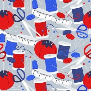 Sew Fun (Red, White, Blue, Silver)