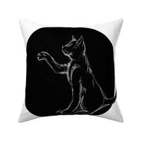 Sketchy Cats Polkadots (Tabby) (Pillow)